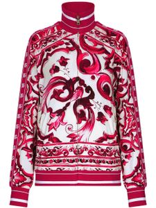 Dolce & Gabbana veste bomber à imprimé Majolica - Rouge