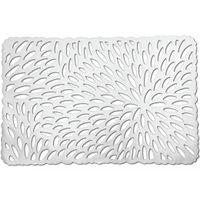 1x Rechthoekige placemats glanzend zilver 29 x 44 cm