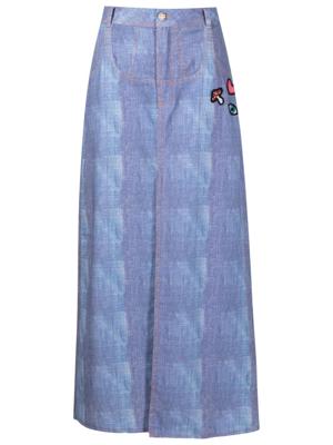 Amir Slama Denim rok - Blauw