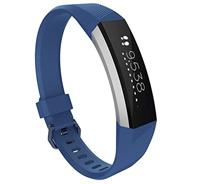 By Qubix - Compatible met Fitbit Alta HR siliconen bandje met gesp - Maat: Large - Denimblauw - Compatible fitbit bandje