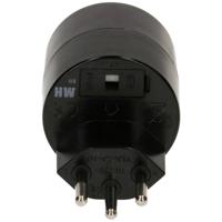 Max Hauri AG 167090 netstekker adapter T12 Type C (Europlug) Zwart - thumbnail