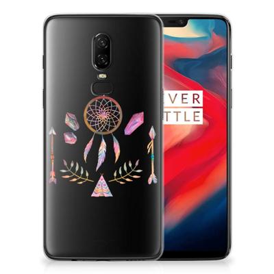 OnePlus 6 Telefoonhoesje met Naam Boho Dreamcatcher OnePlus 6 Telefoonhoesje met Naam Boho Dreamcatcher