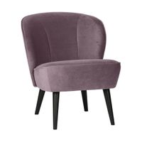 Woood Sara fauteuil fluweel Warm Lila