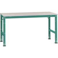 Manuflex AU4029.0001 Werk achtergrond tafel universele standaard met PVC decoplaat, bxdxh = 1250x600x760-870 mm Grijs, Groen - thumbnail