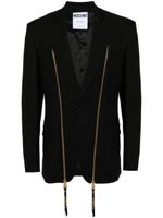 Moschino blazer à zips décoratifs - Noir