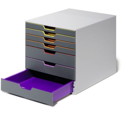 Durable VARICOLOR 7 - 7607 760727 Ladebox Grijs DIN A4, DIN C4, Folio, Letter Aantal lades: 7