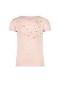 Le Chic Meisjes t-shirt luxe bloemen - Nommy - Baroque roze