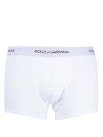 Dolce & Gabbana boxer en coton à taille à logo - Blanc