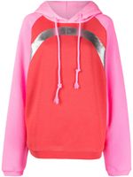 ERL hoodie en coton à design colour block - Rose