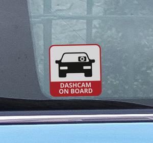 Dashboard camera aan boord sticker