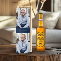 Whisky in bedrukte kist - Glen Talloch