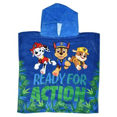 Nickelodeon Badponcho Paw Patrol Junior 100 Cm Katoen Blauw