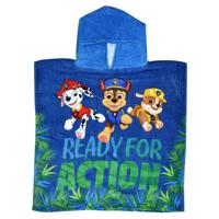 Nickelodeon Badponcho Paw Patrol Junior 100 Cm Katoen Blauw