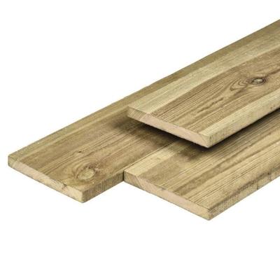 Midden-Europees grenen tuinplank gedroogd, groen geimpregneerd, geschaafd 4rh 1,6 x 14,0 x 500 cm Tuindeco - Tuindeco