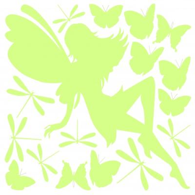 Crearreda Fairy Glow sticker Vinyl Geel Verwijderbaar Crearreda Fairy Glow sticker Vinyl Geel Verwijderbaar