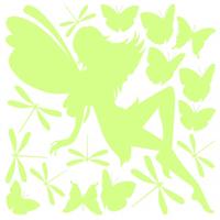 Crearreda Fairy Glow sticker Vinyl Geel Verwijderbaar