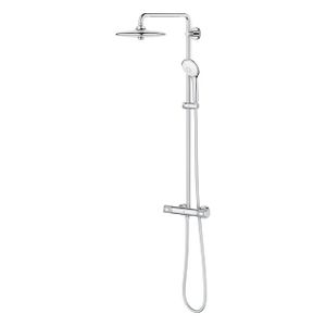 GROHE Euphoria Regendoucheset Opbouw- hoofddouche 26cm - massage handdouche rond - watersaving - thermostatisch - chroom 27615002