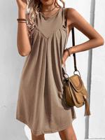 Casual Plain Dress With No