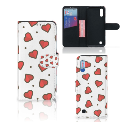Samsung Galaxy M10 Telefoon Hoesje Hearts Samsung Galaxy M10 Telefoon Hoesje Hearts