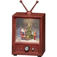 Konstsmide 4372-000 LED-decor Televisie met kerstman en kind Warmwit LED Bont Stroomvoorziening kiesbaar, Besneeuwd, Watergevuld, Kerstliedjes - thumbnail