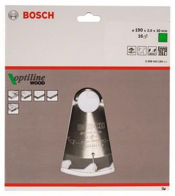 Bosch Cirkelzaagblad Optiline Wood 190 x 30 x 2,6 mm, 48 Bosch Cirkelzaagblad Optiline Wood 190 x 30 x 2,6 mm, 48