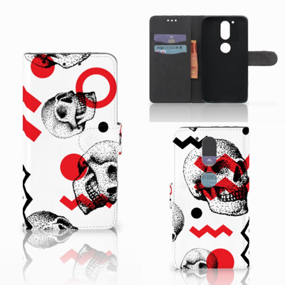 Telefoonhoesje met Naam Motorola Moto G4 | G4 Plus Skull Red