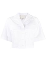 3.1 Phillip Lim chemise crop à manches courtes - Blanc