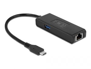 DeLOCK 63826 interface hub USB 3.2 Gen 1 (3.1 Gen 1) Type-C 1000 Mbit/s Zwart