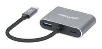 Manhattan USB-C to HDMI & VGA 4-in-1 Docking-Konverter USB-C dockingstation Geschikt voor merk (dockingstation): Universeel USB-C Power Delivery - thumbnail