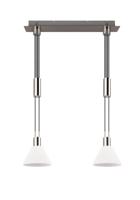 Trio Design hanglamp Stanley 2-lichts wit glas 319500207