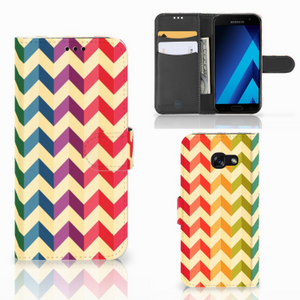 Samsung Galaxy A5 2017 Telefoon Hoesje Zigzag Multi Color