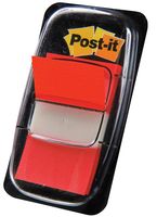 Post-it index standaard, ft 24,4 x 43,2 mm, houder met 50 tabs, rood