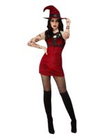 Fever Satanic Witch Costume Red