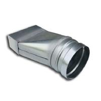 Verloopstuk Asymmetrisch Rechthoekig 220 X 55mm Naar Rond Ø 125mm - Staal [pro-c]