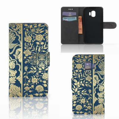 Samsung Galaxy J2 Pro 2018 Hoesje Beige Flowers