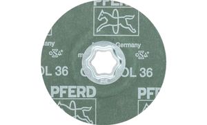 PFERD 64193003 Combiclick keramische korrel fiberschijf Ø 115 mm Co-Cool 36 voor roestvrij staal Diameter 115 mm