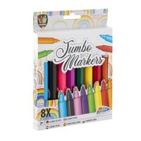 8x Gekleurde jumbo stiften/markers