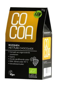 Cocoa Rozijnen Pure Chocolade RAW 70 gram