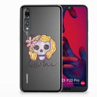 Silicone Back Case Huawei P20 Pro Boho Skull - thumbnail