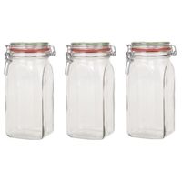 8x Weckpot/inmaakpotten 1500 ml/1,5 liter met beugelsluiting