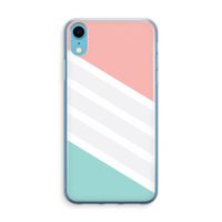 Strepen pastel: iPhone XR Transparant Hoesje