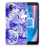 Silicone Back Case Alcatel 1B (2020) Angel Skull Blauw - thumbnail