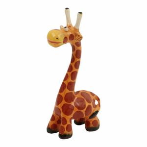 Houten Giraffe vooruit kijkend M