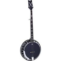 Ortega OBJ450-SBK Raven Series Satin Black banjo met gigbag