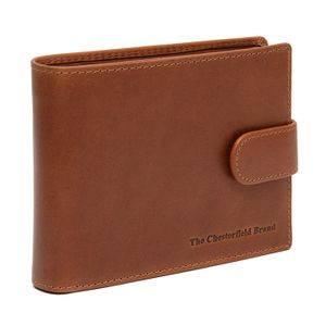 Chesterfield Billfold met Drukknoop RFID Curtis Cognac