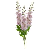 Kunstbloem Ridderspoor/delphinium Roland - 3x - 87 cm - licht roze - kunst zijdebloemen