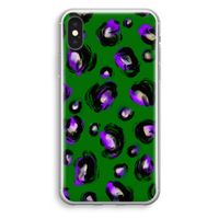 Green Cheetah: iPhone X Transparant Hoesje - thumbnail