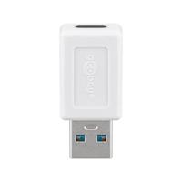 Goobay 55225 USB-C/USB-A OTG supersnelle adapter voor het aansluiten van oplaadkabels - zet USB-A-bus om in USB-C bus