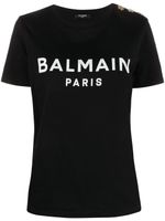 Balmain t-shirt à logo imprimé - Noir - thumbnail