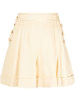 ZIMMERMANN short en lin à taille haute - Jaune